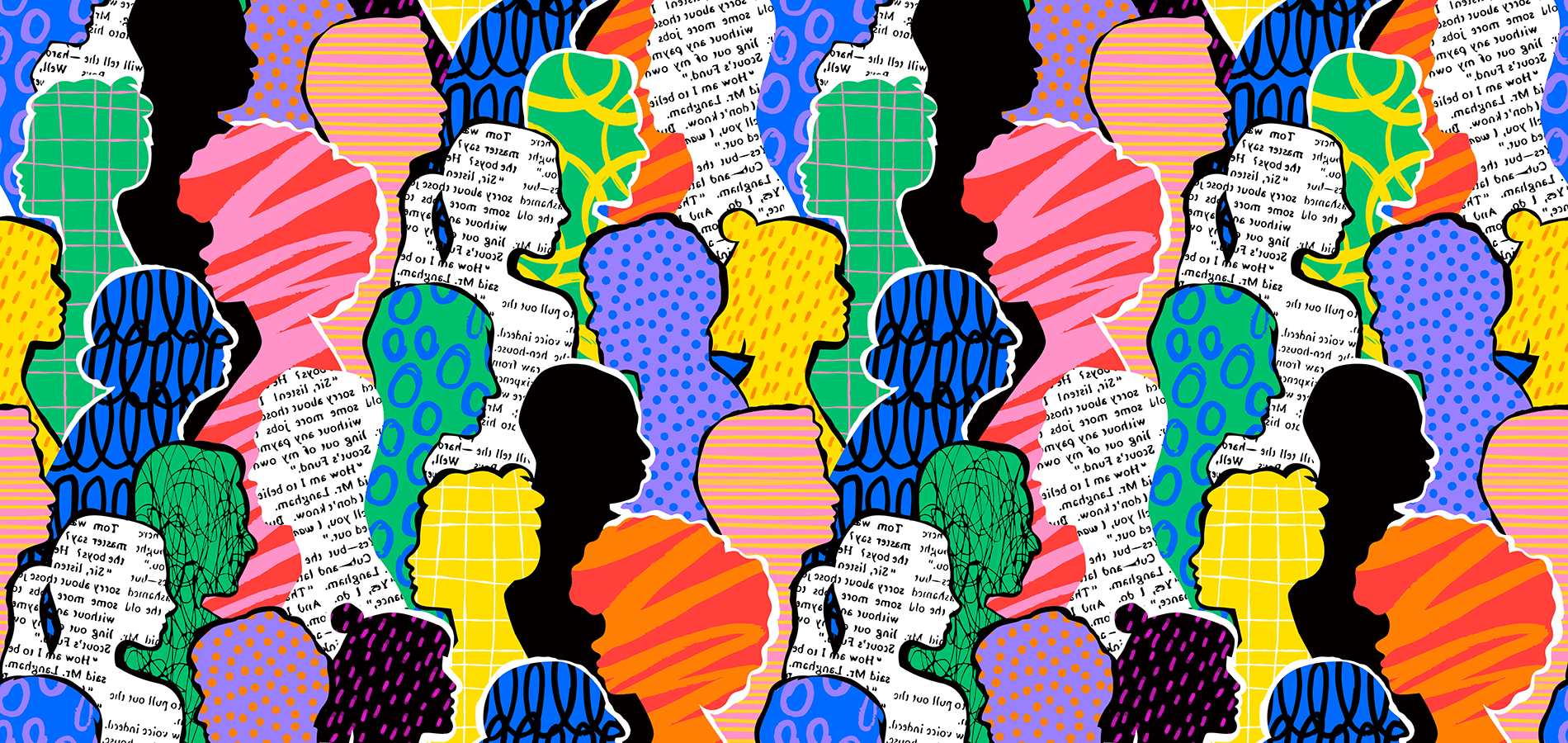 colorful collage of people