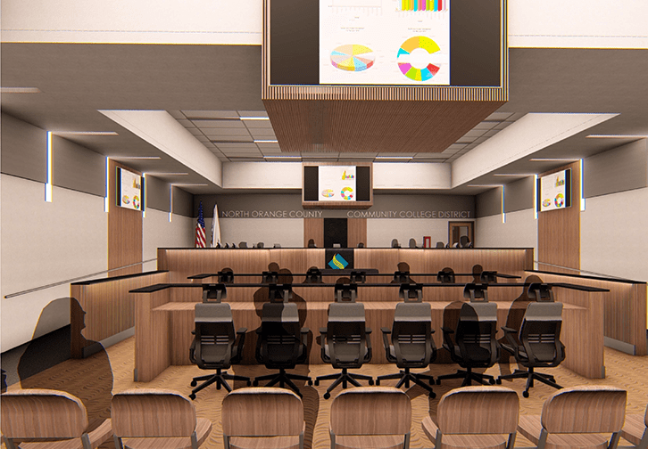 rendering of board room renovation