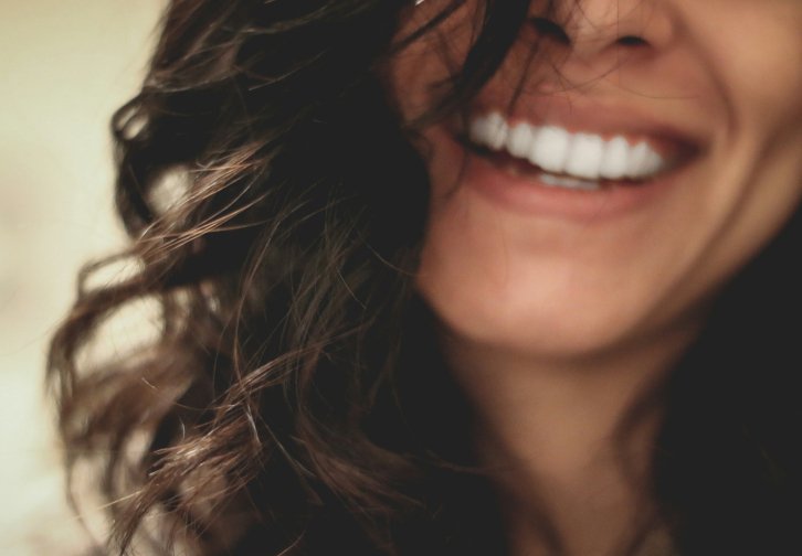 smiling woman lower half of face