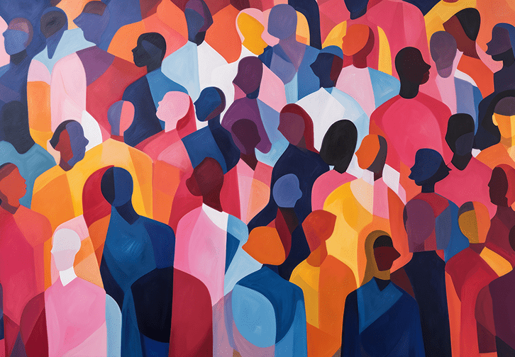 colorful collage of people