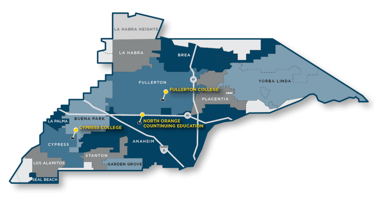 graphic map of the District by trustee area