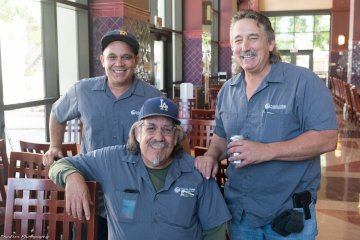 3 fullerton college workers enjoy classified lunch celebration