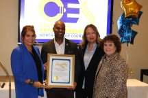 Assemblywoman presents commendation for the grand opening of the Center for Entrepreneurship 