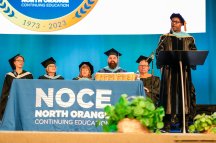 Chancellor Clift Breland speaks at NOCE commencement