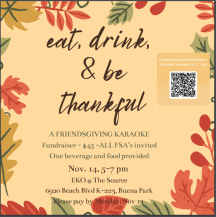 invitation for Friendsgiving event